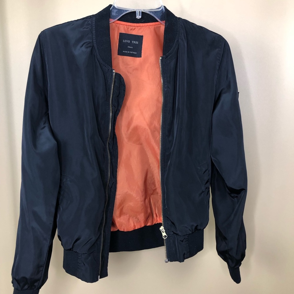 Black and Orange Bomber Jacket (S)